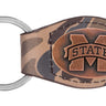 Mississippi State Bulldogs Oval Camo Leather Key Fob. Split Ring and Durable Stitching. Collegiate Key Chain Gift. Old School Camo Key Chain