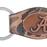 Alabama Crimson Tide Oval Camo Leather Key Fob. Split Ring and Durable Stitching. Collegiate Key Chain Gift. Old School Camo Key Chain.