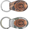 USC Gamecocks Oval Camo Leather Key Fob. Split Ring and Durable Stitching. Perfect Collegiate Key Chain Gift. Old School Camo Key Chain.