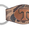 Tennessee Vols Oval Camo Leather Key Fob. Split Ring and Durable Stitching. Perfect Collegiate Key Chain Gift. Old School Camo Key Chain.