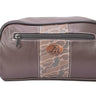 Alabama Crimson Tide Men's Camo Dopp Kit. Toiletry Bag. Old School Camo Print. Brown Pebble Finish. Antique Copper Logo. Travel Accessory