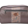 USC Gamecocks Men's Camo Dopp Kit. Toiletry Bag. Old School Camo Print. Brown Pebble Finish. Antique Copper Logo. Perfect Travel Accessory
