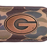 Georgia Bulldogs Camo Leather Money Clip. Full Grain Leather With Antique Copper Logo. Old School Camo Print. Perfect Grad Gift.