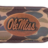 Ole Miss Rebels Camo Leather Money Clip. Full Grain Leather With Antique Copper Logo. Old School Camo Print. Perfect Grad Gift.