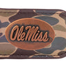 Ole Miss Rebels Camo Leather Money Clip. Full Grain Leather With Antique Copper Logo. Old School Camo Print. Perfect Grad Gift.