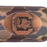 USC Gamecocks Camo Leather Money Clip. Full Grain Leather With Antique Copper Logo. Old School Camo Print. Perfect Grad Gift.