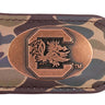 USC Gamecocks Camo Leather Money Clip. Full Grain Leather With Antique Copper Logo. Old School Camo Print. Perfect Grad Gift.