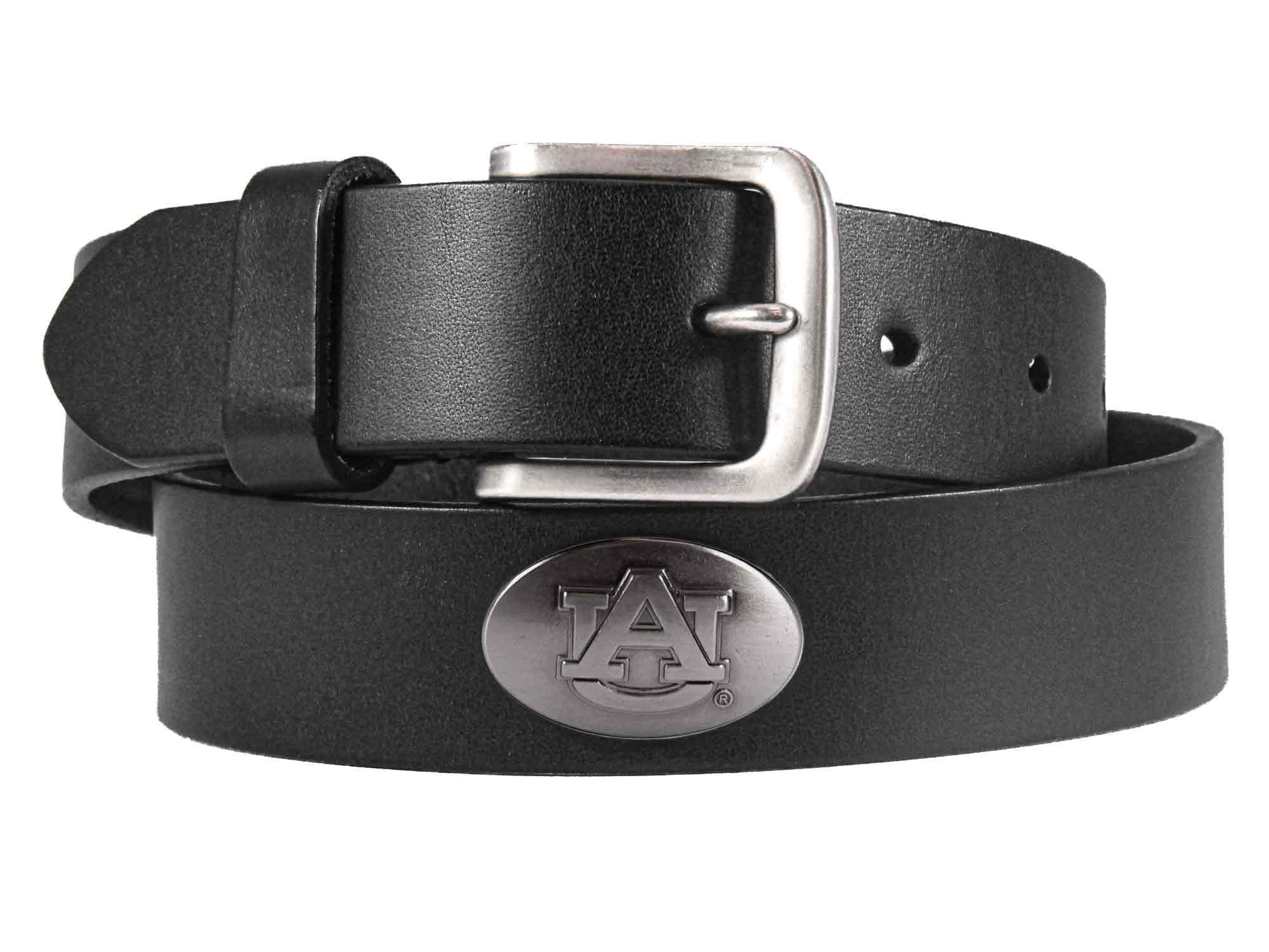 Auburn Tigers Men's Collegiate Brown Leather Concho Belt.