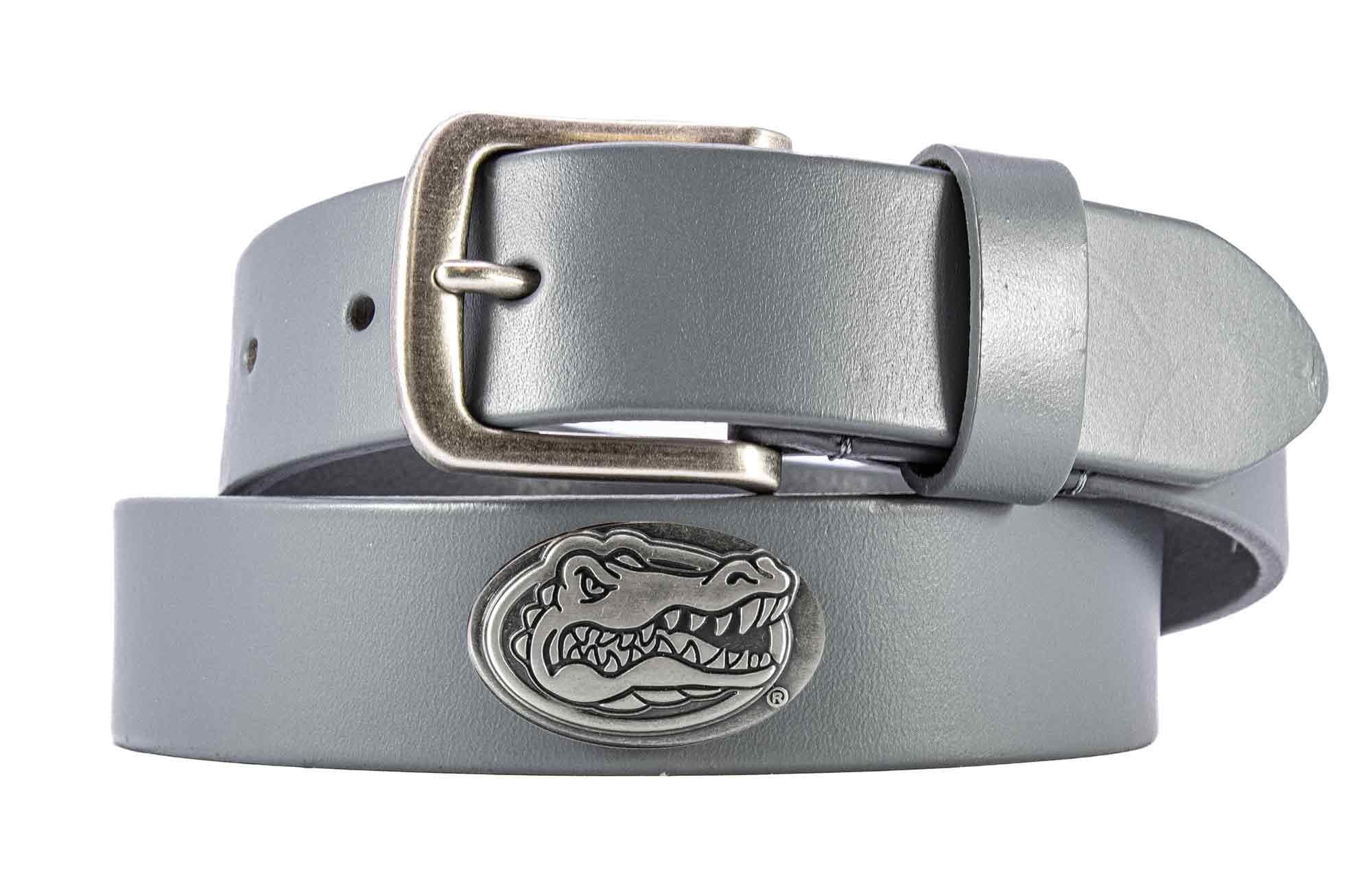 Florida Gators Men's Collegiate Brown Leather Concho Belt.