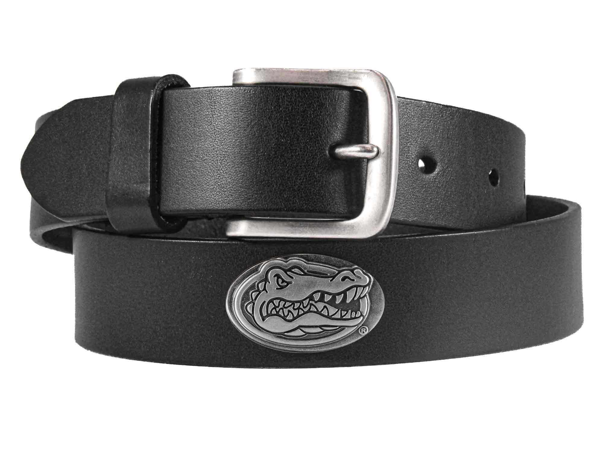 Florida Gators Men's Collegiate Brown Leather Concho Belt.