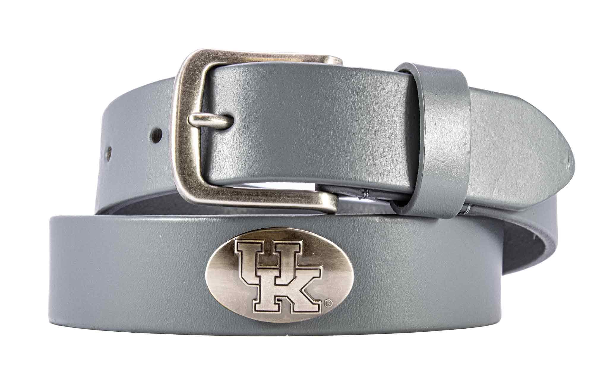 Kentucky Wildcats Men's Collegiate Brown Leather Concho Belt.