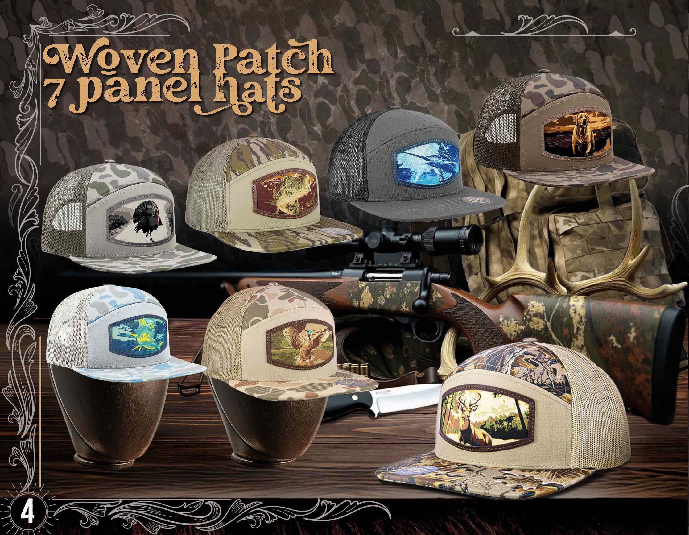 Buck Woven Patch Old School Camo Hat. 7-Panel Modern Flat Bill Cap. Richardson 168 Trucker Snapback Hat. Zep-Pro Trucker Hat. Whitetail Deer