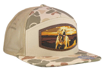 Lab Woven Patch Old School Camo Hat. 7-Panel Modern Flat Bill Cap. Richardson 168 Trucker Snapback Hat. Zep-Pro Trucker Hat. Yellow Lab Cap
