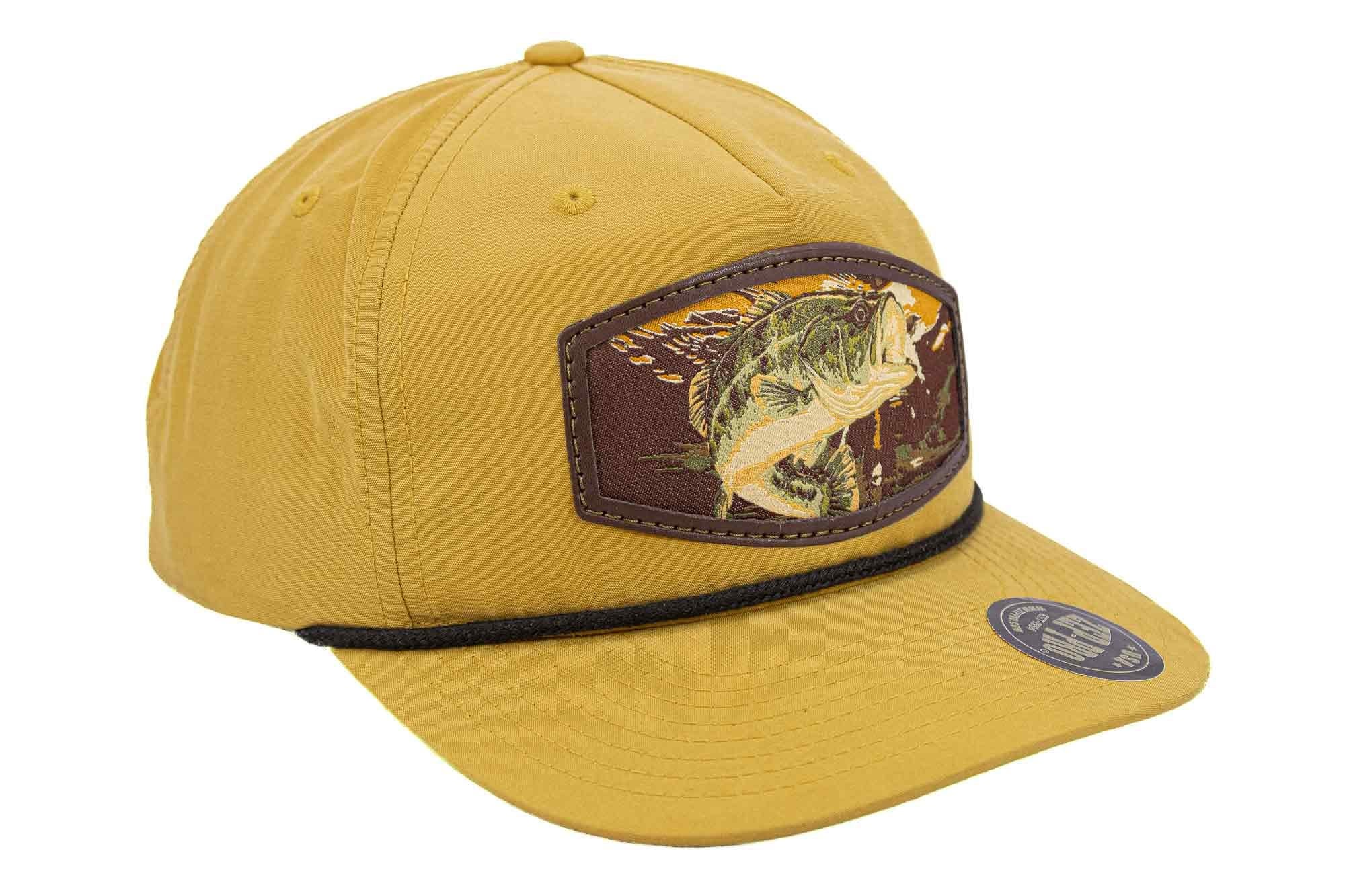 Bass Woven Patch Rope Hat. 5-Panel Modern Flat Bill Cap. Richardson Golf Snapback Cap. Zep-Pro Trucker Hat. Largemouth Bass. Fishing Merch