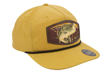 Bass Woven Patch Rope Hat. 5-Panel Modern Flat Bill Cap. Richardson Golf Snapback Cap. Zep-Pro Trucker Hat. Largemouth Bass. Fishing Merch