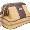 Alabama Crimson Tide Men's Canvas Toiletry Bag. Durable Water Resistant Bag. Spacious Travel Design. Waxed Canvas Khaki Body. Bama Gifts