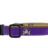 ECU Pirates Collegiate Woven Ribbon Dog Collar. Pet Lead. Adjustable Nylon Webbing. Snap Buckle and D-ring. Swivel Bolt Snap.