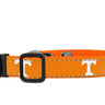 Tennessee Vols Collegiate Woven Ribbon Dog Collar. Pet Lead. Adjustable Nylon Webbing. Snap Buckle and D-ring. Swivel Bolt Snap.