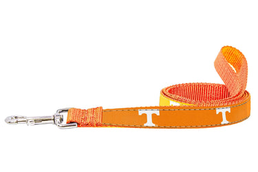 Tennessee Vols Collegiate Woven Ribbon Dog Collar. Pet Lead. Adjustable Nylon Webbing. Snap Buckle and D-ring. Swivel Bolt Snap.