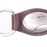 Georgia Southern Eagles Oval Leather Key Fob. Split Ring and Durable Stitching. Perfect Collegiate Key Chain Gift. Brown or Black Leather.