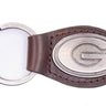 Georgia Bulldogs Oval Leather Key Fob. Sturdy Split Ring and Durable Stitching. Perfect Collegiate Key Chain Gift. Brown or Black Leather.