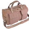 Georgia Southern Eagles Camo Canvas Weekender Bag - Brown Waxed Canvas Duffel - Old School Camo Print - GSU Travel Bag - Overnight Case