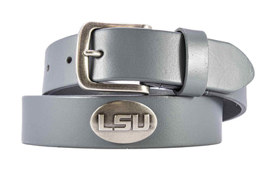 LSU Tigers Men's Collegiate Brown Leather Concho Belt.