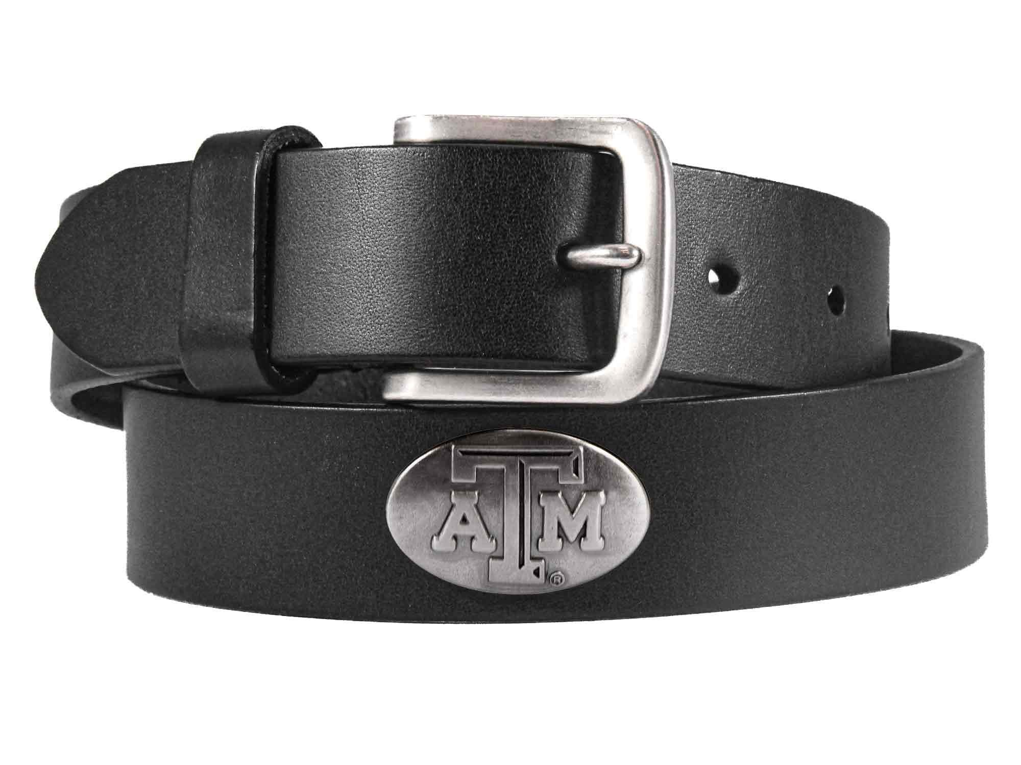 Texas A&M Aggies Men's Collegiate Brown Leather Concho Belt.
