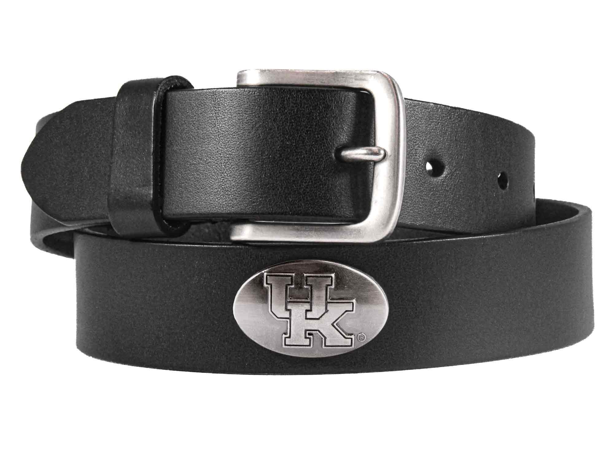 Kentucky Wildcats Men's Collegiate Brown Leather Concho Belt.