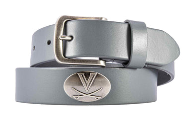 Virginia Cavaliers Men's Collegiate Brown Leather Concho Belt.