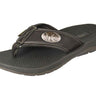 Kentucky Wildcats Men's Collegiate Flip Flop Sandal. Brown Straps With Metal Concho Logo. Cushioned Insole and Non-skid Outsole.