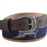 Marlin Men's Action Fishing Navy Ribbon Belt.