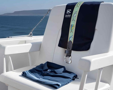 Offshore Slam Men's Action Fishing Turquoise Ribbon Belt.