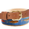 Lures Men's Fishing Woven Blue Ribbon Belt.