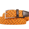 Braided Collegiate Golf Orange and Gray Stretch Belt.
