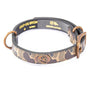 Florida State Seminoles Old School Camo Leather Dog Collar - Antique Copper Logo
