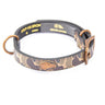 Georgia Southern Eagles Old School Camo Leather Dog Collar - Antique Copper Logo