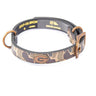 Georgia Bulldogs Old School Camo Leather Dog Collar - Antique Copper Logo