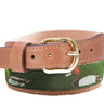 Ducks Outdoor Men's Woven Hunter Green Ribbon Belt.