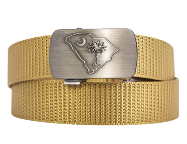 South Carolina Palmetto Cut-to-Size Belt with Gunmetal Clamp Buckle