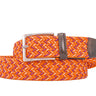 Braided Collegiate Golf Orange and Purple Stretch Belt.