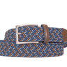 Braided Collegiate Golf Navy and Orange Stretch Belt.