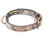 Tennessee Vols Old School Camo Leather Dog Collar - Antique Copper Logo