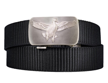 Mallard Cut-to-Size Belt with Gunmetal Clamp Buckle - Six Color Poly Webbing