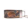 Georgia Southern Eagles Old School Camo Leather Loop Keychain.