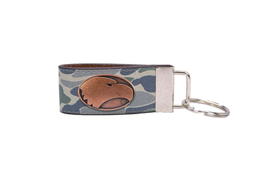 Georgia Southern Eagles Old School Camo Leather Loop Keychain.