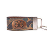 Auburn Tigers Old School Camo Leather Loop Keychain.