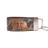 Tennessee Vols Old School Camo Leather Loop Keychain.