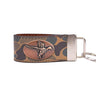 Mallard Hunting Old School Camo Leather Loop Keychain.