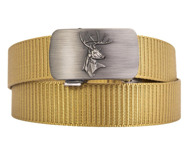 Buck Cut-to-Size Belt with Gunmetal Clamp Buckle - Six Color Poly Webbing